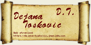 Dejana Tošković vizit kartica